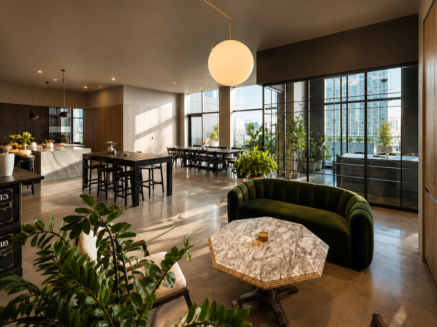 The community space at Arena Modern