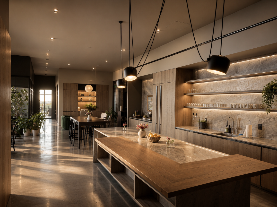 A catering kitchen at The Modern